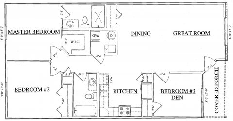 3-bedroom floorplan
