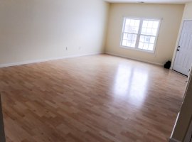 Large living room with windows